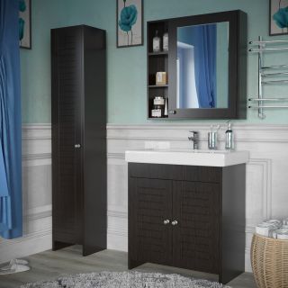 Тумба под раковину Stella Polar Монтоне 80см венге SP-00000161